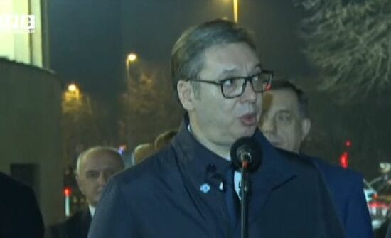 Vučić: Obratio se u Banjoj Luci. Screenshot / RTRS