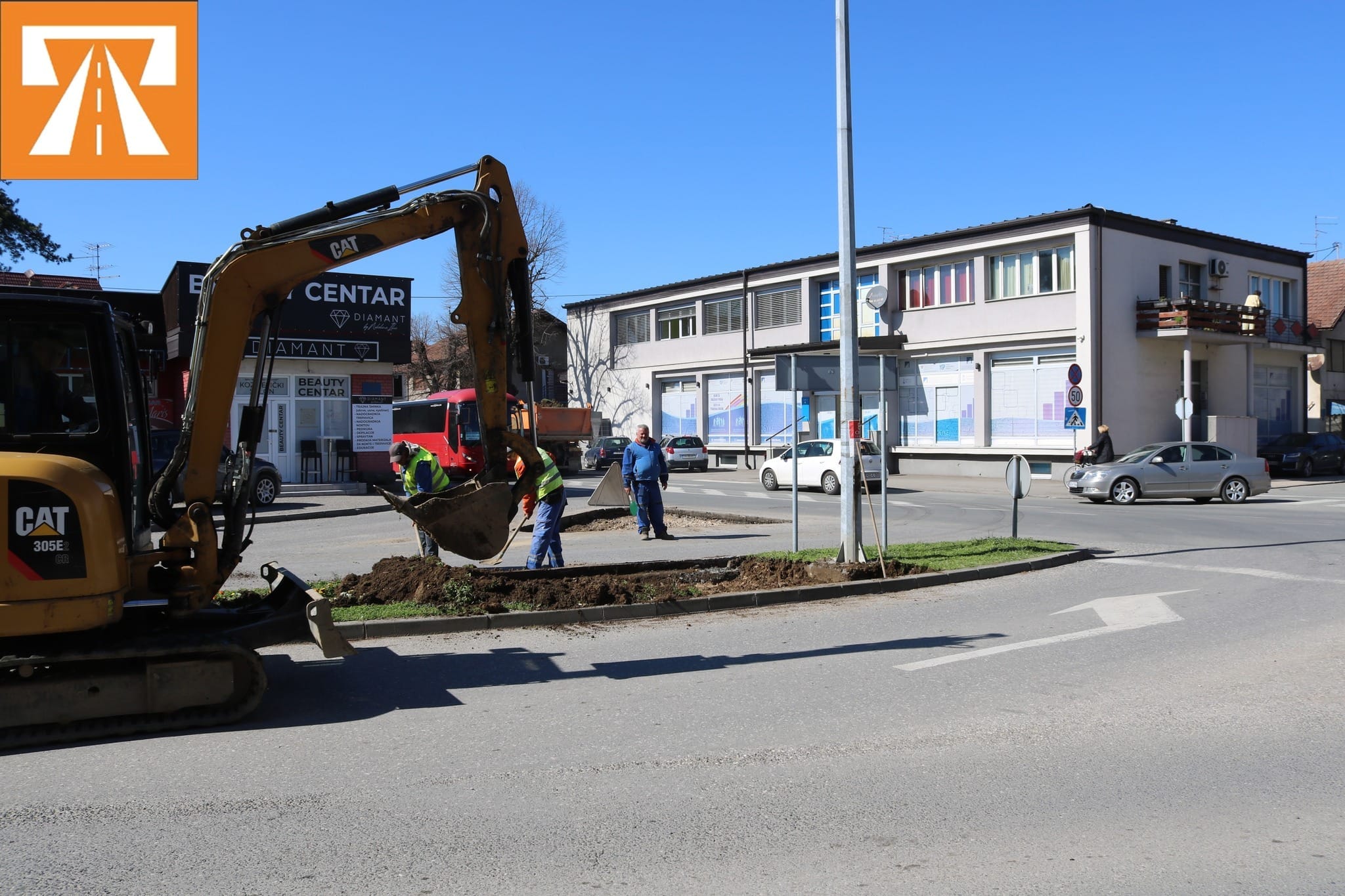 Izgradnja kružne raskrsnice "Merkur", Foto: JP Putevi Brčko