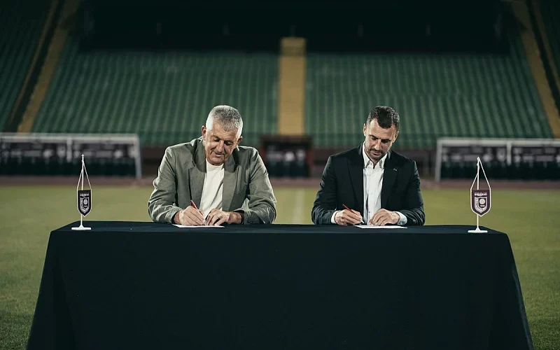 Husref Musemić i tehnički direktor Krste Velkoski (Foto: FK Sarajevo)