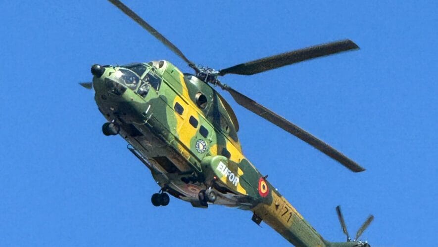Helikopter iznad Brčkog. Foto: BDC Info