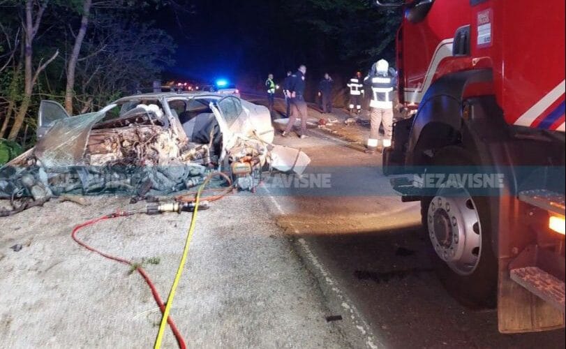 Detalj s mjesta nesreće. Nezavisne novine