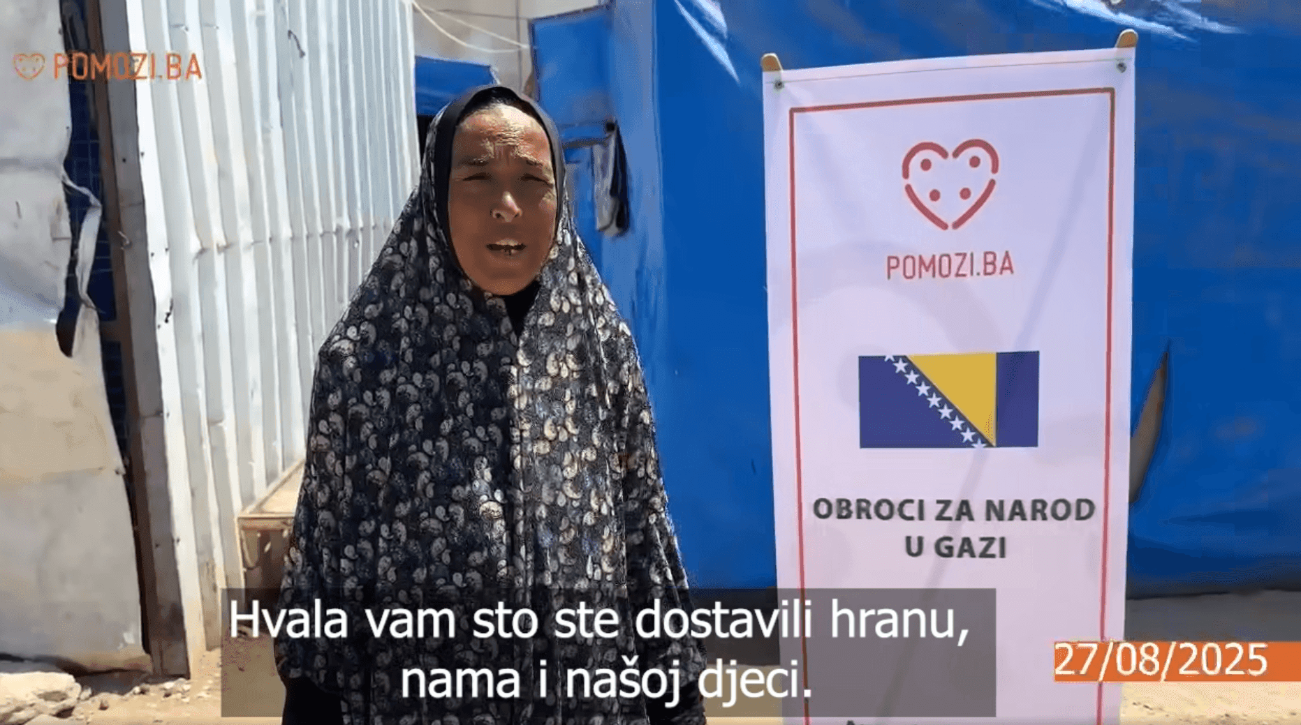 Screenshot. Pomozi.ba